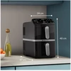Gruzdintuvė Philips Ovi Stacked Dual Basket 4000 NA461/00 10 l sidabrinė ir/juoda