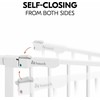 Hauck Clear Step Autoclose 2 -turvaportti, 75 - 80 cm, valkoinen + 21 cm jatkopala