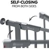Hauck Clear Step Autoclose 2 apsauginiai vartai, 75 - 80 cm, pilki