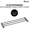 Hauck Safety Gate Extension 21 cm -turvaportin jatkopala, tummanharmaa
