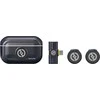 HOLLYLAND LARK M2 USB-C – BELAIDIS LAVALIER MIKROFONAS SU USB jungtimi (DUO, SHINE CHARCOAL)