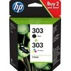 Hewlett Packard (HP) HP 303 -mustekasettipakkaus, musta ja kolmiväri