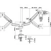 Laikiklis Inline Technology InLine 23160B monitoriaus svirtis dviem monitoriams