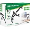„InLine®“ stalinis laikiklis su keltuvu ir USB 3.0, kilnojamas, dviem ekranams iki 81 cm (32 colių) maks. 9kg