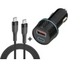 Insmat automobilinis įkroviklis USB-C, 25 W, juodas