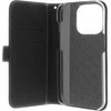 Insmat Exclusive Flip Case piniginės dėklas, iPhone 15 Pro, juodas