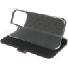 Insmat Exclusive Flip Case piniginės dėklas, Apple iPhone 16 Pro, juoda / oranžinė