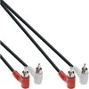 Intos InLine 2 x RCA kištukas - 2 x RCA kištukinis kabelis su kampinėmis jungtimis, 1,2 m