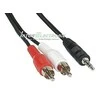 Intos InLine 2 x RCA kištukinis iki 3,5 mm kištukinis kabelis, 50 cm