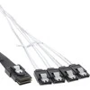 InLine FF 8087 - SATA x4, 0,75m, raudona (27610)