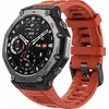 Išmanusis laikrodis Amazfit T-Rex 3, Nerudijančio plieno korpusas su rudos spalvos silikoniniu dirželiu