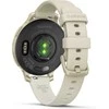 Išmanusis laikrodis Garmin Lily® 2 Active, Pilkšvos aukso spalvos su kreminės spalvos silikoniniu dirželiu