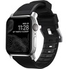 Nomad Rugged Strap, Apple Watch 42/44/45 mm, juoda / sidabrinė