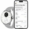 Išmanusis laikrodis Withings Scanwatch 2, 38 mm, Sidabrinės spalvos korpusas su baltos spalvos dirželiu