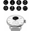 Išmanusis laikrodis Withings Scanwatch 2, 38 mm, Sidabrinės spalvos korpusas su baltos spalvos dirželiu