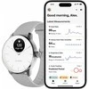 Išmanusis laikrodis Withings Scanwatch Light, 37 mm, Sidabro spalvos korpusas su pilkos spalvos dirželiu
