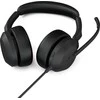 JABRA Evolve2 50 MS Stereo Ausinės on-ear Bluetooth su laidu aktyvus triukšmo slopinimas USB-A juodas Zoom Certified Certified skirta MS Te