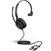 Ausinės - Jabra Evolve2 50 MS Mono ausinės (laidinės, triukšmo slopinimas, dviguba jungtis)