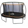 KARHU Blackline Oval -trampoliini, 366 x 240 cm + suojaverkko