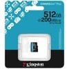 „Kingston Technology“ 512 GB „Micro SDXC Canvas Go Plus Gen4 200R A2 U3“ atminties kortelė be ADP