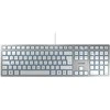 Klaviatūra CHERRY KC 6000 SLIM - PAN-NORDIC Sidabrinis Baltas