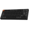 Klaviatūra Keychron K2 Version 3, 75%, su laidu &amp; Wireless, USB + RF belaidė + Bluetooth, Magnetic-mechaninė key switch, RGB LED, Juodas, Carbon