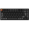 Klaviatūra Keychron K2 Version 3, 75%, su laidu &amp; Wireless, USB + RF belaidė + Bluetooth, Magnetic-mechaninė key switch, RGB LED, Juodas, Carbon