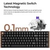 Klaviatūra Keychron K4 HE SE langaton näppäimistö, Violetinė Magnetic kytkimet, valkoinen
