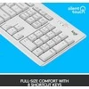 Belaidė klaviatūra su pele Logitech MK295, NORDIC išdėstymas, baltos spalvos