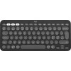 Belaidė klaviatūra Logitech PEBBLE KEYS 2 K380S, Grafito spalvos, Išdėstymas: Šiaurės šalių (Qwerty)