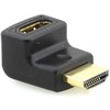 Kramer HDMI - HDMI (naaras - uros) -kulmaliitin, musta