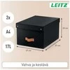 Leitz Puro šiukšliadėžės su dangčiais, vidutinės, 17 l, 2 vnt. pakuotė. Rūšiuoti