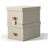 Leitz Puro storage box with lid, medium, 17 L, 100% recycled cardboard, rusvai gelsvas - (2 pcs./pack)