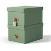 Leitz Leitz Puro Storage Box with lid, medium, 17L, 100% recycled card, pack of 2, Žalias, Cardboard, 17 L, 270 mm, 370 mm, 200 mm