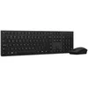 Klaviatūra Lenovo 4X31R64345, viso dydžio (100 %), belaidis, RF belaidė + „Bluetooth“, žirklinis mygtukinis jungiklis, juodas, su pele