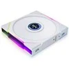 Lian Li UNI FAN TL LCD Wireless korpuso ventiliatorius, ARGB, PWM – Reverse Blade, 140 mm, baltos spalvos