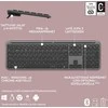 Klaviatūra Logitech 920-012459, Full-size (100%), Wireless, RF belaidė + Bluetooth, Scissor key switch, QWERTY, Graphite