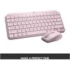Minimalistinė Belaidė Klaviatūra su apašvietimu Logitech MX Keys Mini, Rožinės spalvos, Šiaurės šalių (Qwerty) išdėstymas