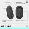 LOGITECH POP pelė su jaustukais – GRAPHITE – BT – EMEA28i-935 – FY25,TERRA