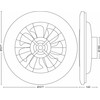 „Philips Amigo“ ventiliatoriaus lubinis šviestuvas 60+25 W, Buitinis mentinis ventiliatorius, Baltas, Lubos, Plastikas, 57,7 cm, IP20