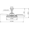 Lubinis šviestuvas Philips Lubinis ventiliatorius su lempa Bliss 929004081701, 35 W