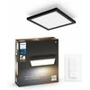 Lubinis šviestuvas Signify Philips Hue Baltas Amb. Aurelle Panelleuchte 30x30 Schw inkl DS