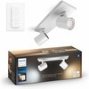 Lubinis šviestuvas Philips Hue Baltas Amb. Runner Spot 2 flg. Weiß 2x350lm inkl. Dimmschalter