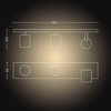 Lubinis šviestuvas Philips Hue Baltas Amb. Runner Spot 2 flg. Weiß 2x350lm inkl. Dimmschalter