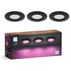 „Philips Hue Slim“ įleidžiamas taškinis juodas 90 mm 3er Pack