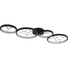 Lubinis šviestuvas Lubinis LED šviestuvas TRIO Groovy, 37W, 3000K, 4600lm, juodos/aukso sp., 95 x 6 x 40 cm