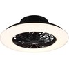 Lubinis šviestuvas Trio Stralsund -LED-tuuletinvalaisin 50 cm, 30 W, mattamusta