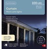 Lumineo Micro LED curtain koristevalosarja ulkokäyttöön, 90 x 100 cm