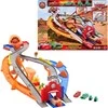 Mattel „Disney Cars“ – Radiator Springs lenktynių ir gelbėjimo gelbėjimo kelio lenktynių rinkinys su 4 žaisliniais automobiliais (JFL57)