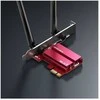 MERCUSYS MA37BE WiFi7 PCIe adapteris (BE6500, 2,4GHz/5GHz/6GHz, Bluetooth 5.4)